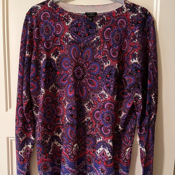 PRICE DROP Talbots NWOT Merino Wool Sweater Multi-Color Long Sleeve Size 1X - Picture 1 of 6